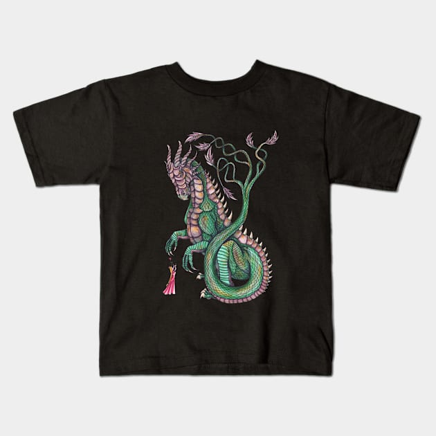 Drache und Prinzessin Kids T-Shirt by HintermSpiegel